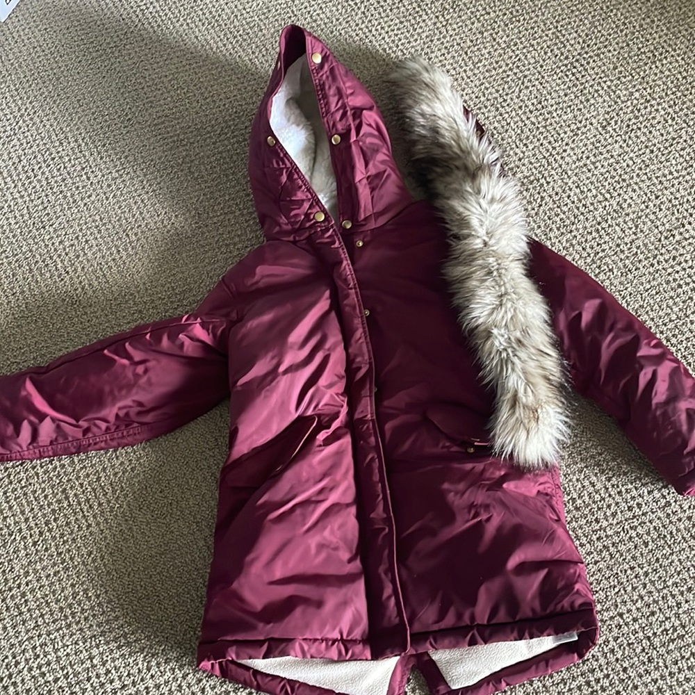 J Crew Crewcuts winter jacket, maroon, excellent condition size 12.